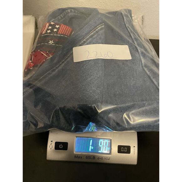 Vintage Bill Blass Womens Brittany Jeans Size 12 Stars Stripes Beaded USA 90s - Picture 8 of 8